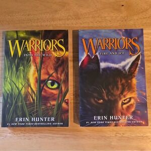 Warriors Series Books 1 & 2 Into the Wild & Fire and Ice Set Kids Erin Hunter